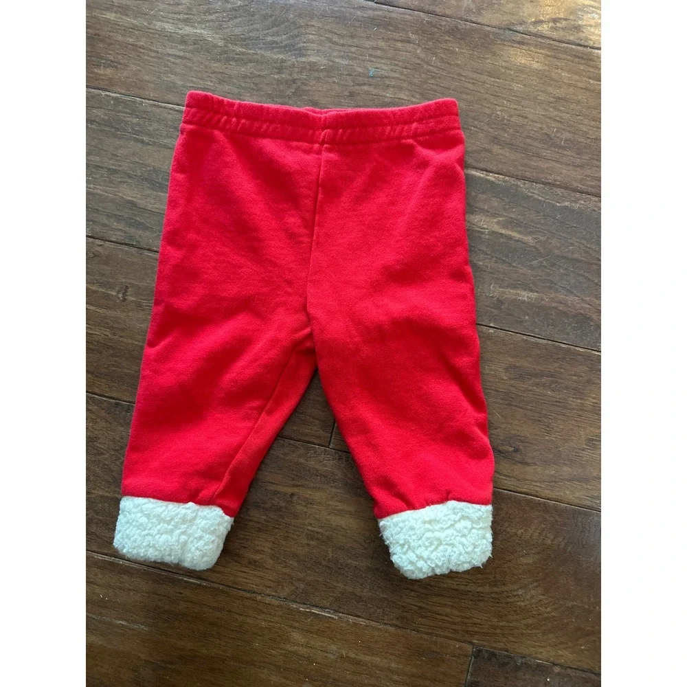 Disney Baby Mickey Mouse Christmas Pajamas Set‎ Red Santa Outfit 9 12 Months